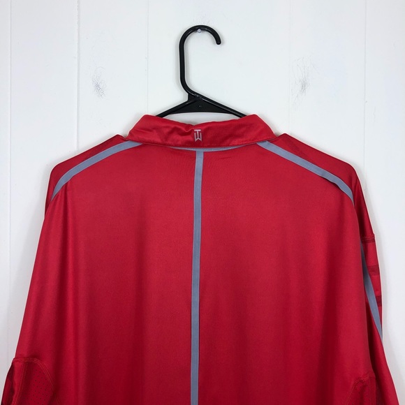 Tiger Woods Nike Dri-Fit Red Striped Golf Polo Sz XL - Picture 11 of 12